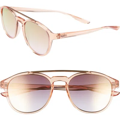 Nike Kismet 54mm Round Sunglasses In Brown