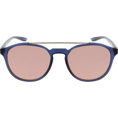 Nike Kismet 54mm Round Sunglasses In Blue