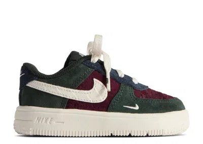 Nike Babies'  Kith X  Air Force 1 Low Td 'night Maroon' In Green