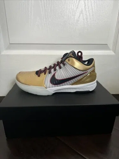 Pre-owned Nike Kobe 4 Protro Gold Medal Size 8.5m(10w) Fq3544-100