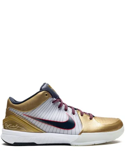 Nike Kobe 4 Protro "gold Medal" Sneakers In White