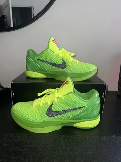 Pre-owned Nike Kobe 6 Grinch Shoes In Green