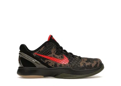 Pre-owned Nike Kobe 6 Protro Italian Camo (2024) Sneakers In Black/crimson/bog Green