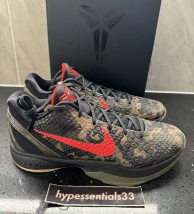 Pre-owned Nike Kobe 6 Protro Italian Camo Fq3546-001 Men's Size 10 Women's Size 11.5 In Multicolor