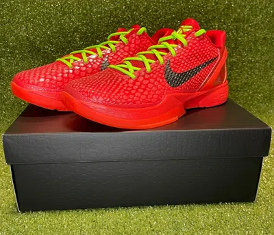 Pre-owned Nike Kobe 6 Protro Low Reverse Grinch Size 10.5 Men's Fv4921-600 Ds In Red