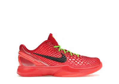 Pre-owned Nike Kobe 6 Protro Reverse Grinch Sneakers In Bright Crimson/black/electric Green