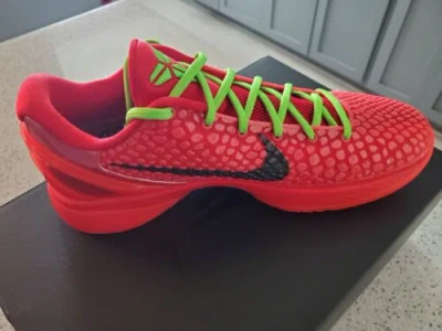 Pre-owned Nike Kobe 6 Reverse Grinch Size 10.5 Ds In Red