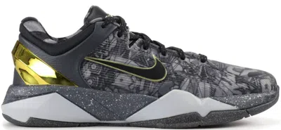 Pre-owned Nike Kobe 7 Prelude Sneakers In Cool Grey/metallic Gold/black