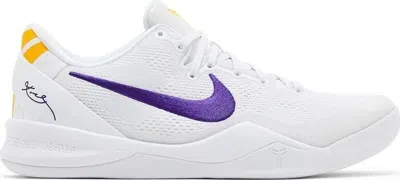 Pre-owned Nike Kobe 8 Protro Lakers Home Hf9550-100 Men's Size In White