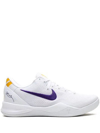 Nike Men's Kobe Viii Protro Basketball Shoes In White/purple