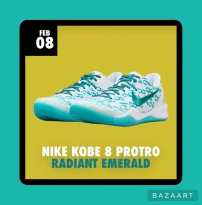 Pre-owned Nike Kobe 8 Protro Radiant Emerald (fq3549-101) Brand - Size 5.5 ✅✅✅ In Green