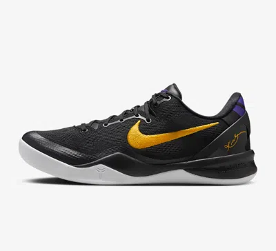 Pre-owned Nike Kobe 8 Viii Protro Black Court Purple University Gold Hf9550-001
