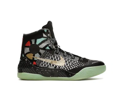 Pre-owned Nike Kobe 9 Elite Nola Gumbo League Maestro Sneakers In Black/metallic Gold/white