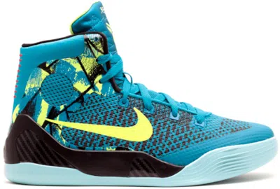 Pre-owned Nike Kobe 9 Elite Perspective Sneakers In Neon Turquoise/volt