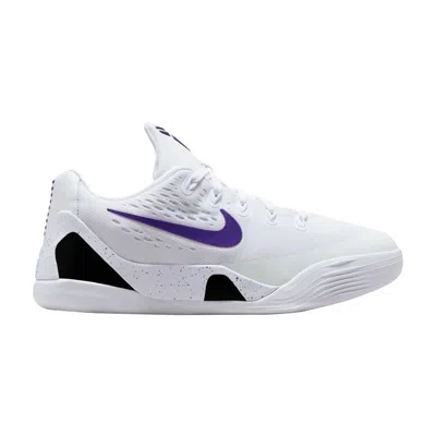 Pre-owned Nike Kobe 9 Em Gs 'lakers Home' | White | Kid's Size 5.5