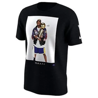 Pre-owned Nike Kobe Bryant Trophy Retirement Goat Drifit T-shirt In Black