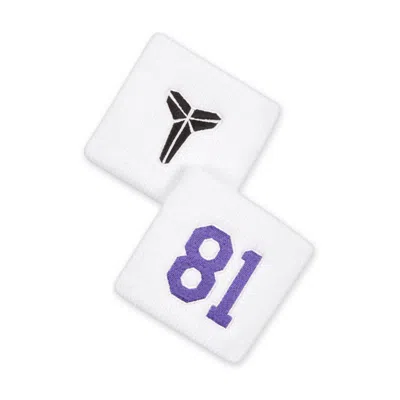 Nike Kobe Bryant  Unisex Dri-fit Wristbands (2-pack) In White