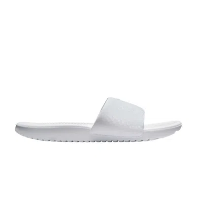 Pre-owned Nike Kobe Bryant X Kawa Slide Gs 'triple White' | Kid's Size 7