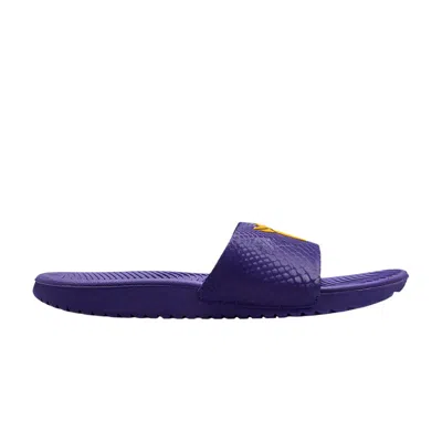 Pre-owned Nike Kobe Bryant X  Kawa Slide Gs 'court Purple University Gold' | Kid's Size 4