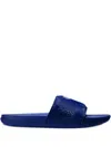Nike Kobe Logo-print Flip Flops In Blue