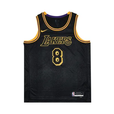 Pre-owned Nike Kobe Mamba Mentality Los Angeles Lakers City Edition Swingman Jersey 'black' | Men's Size S
