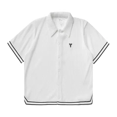 Pre-owned Nike Kobe Pleated Short-sleeve Basketball Top 'white/black' | Men's Size M