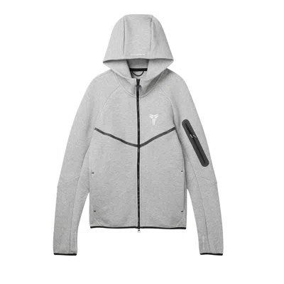 Pre-owned Nike Kobe Tech Fleece Full-zip Windrunner Jacket 'dark Grey Heather/white' | Men's Size S In Gray