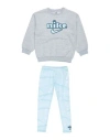 Nike Ksa Aop Legging Crew Set Toddler Girl Tracksuit Light Grey Size 6 Cotton, Polyester In Grey