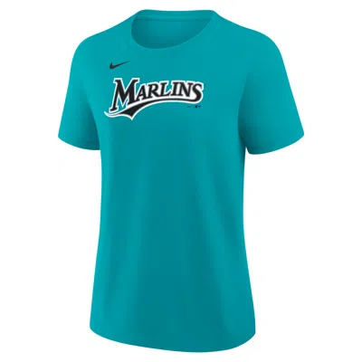 Nike Kyle Stowers Miami Marlins  Women's Mlb T-shirt In Blue