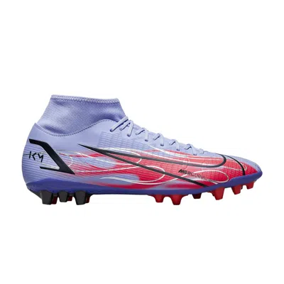 Pre-owned Nike Kylian Mbappé X Mercurial Superfly 8 Academy Ag 'flames' In Purple