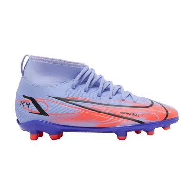 Pre-owned Nike Kylian Mbappé X Mercurial Superfly 8 Club Mg Gs 'flames' | Purple | Kid's Size 4.5