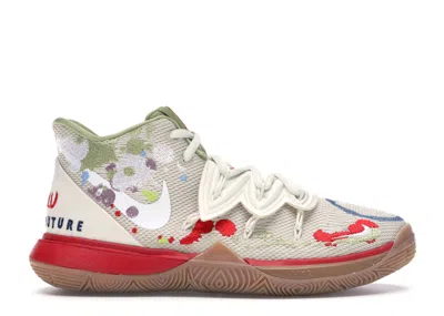 Pre-owned Nike Kyrie 5 Bandulu Sneakers In Light Bone/green/red In Multi