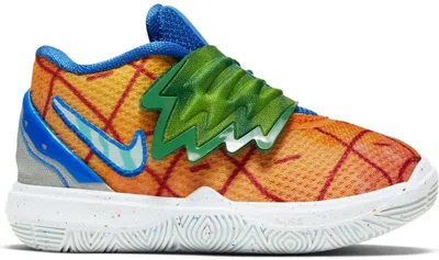 Pre-owned Nike Kyrie 5 Spongebob Pineapple House Sneakers In Orange Peel/teal Tint