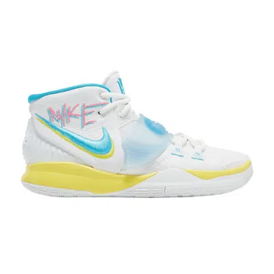 Pre-owned Nike Kyrie 6 Gs 'neon Graffiti' | White | Kid's Size 4