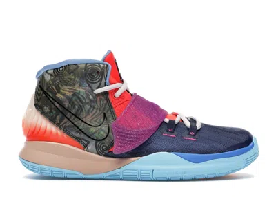 Pre-owned Nike Kyrie 6 Preheat Collection Heal The World Sneakers In Midnight Navy/bright Crimson/university Blue