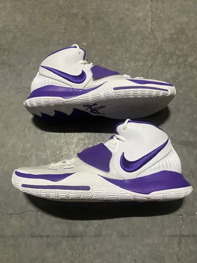 Pre-owned Nike Kyrie 6 Tb Promo Field Purple Vi Irving Retro Rare Cw4142-106 Size 12 In White