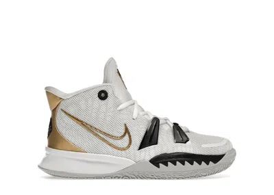 Pre-owned Nike Kyrie 7 Nba Final Rings Sneakers In White/black/grey Fog