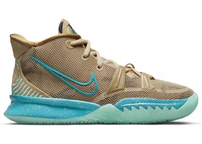 Pre-owned Nike Kyrie 7 Ripple Sneakers In Grain/tropical Twist/fauna Brown