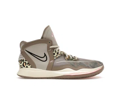Pre-owned Nike Kyrie Infinity Leopard Camo Sneakers In Light Iron Ore/black/moon Fossil