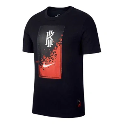 Nike Kyrie Irving Pattern Sports Round Neck Short Sleeve 'black'