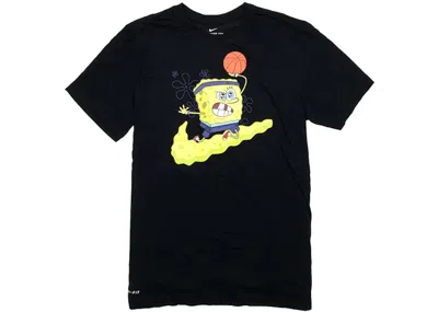 Pre-owned Nike Kyrie X Spongebob Drifit Tee Shirt (kids Sizing) In Black