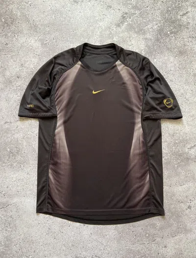Pre-owned Nike L Total 90 Center Logo Tee T-shirt Jersey Soccer 00s In Black