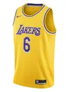 Nike La Lakers Lebron James #6 Swingman Jersey In Yellow