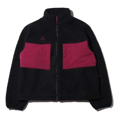 Nike Lab Acg Fleece Jacket 'black Villain Red'