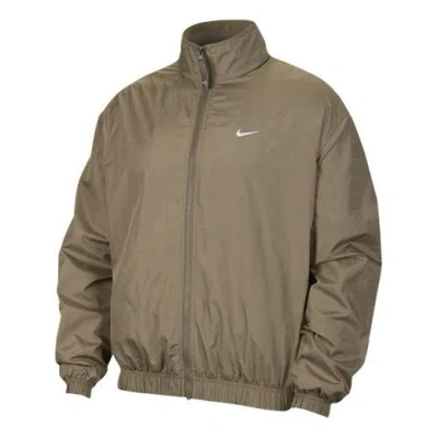 Nike Lab Athleisure Casual Sports Reflective Mesh Woven Jacket Gray In Brown