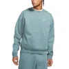 Nike Lab Solo Swoosh Fleece Crew Sweatshirt 'teal' In Blue