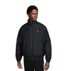 Nike Lab Solo Swoosh Satin Bomber Jacket 'black Kumquat'