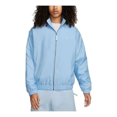 Nike Lab Solo Swoosh Satin Bomber Jacket 'celestine Blue'