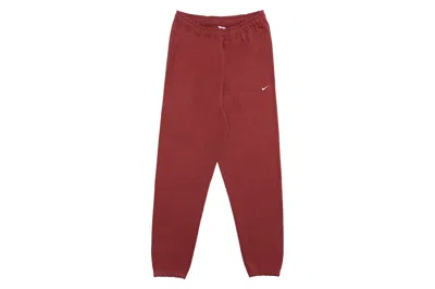 Pre-owned Nike Lab Women's Solo Swoosh Energy Fleece Pants Red