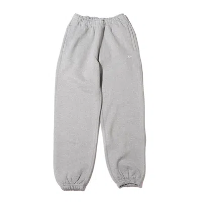 Pre-owned Nike Lab Women's Solo Swoosh Fleece Sweatpants (asia Sizing) In Dark Gray Heather
